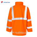 Workable Price 100% Waterproof Raincoat Hooded,Night Work ANSI Class 3 Safety Pocket Rainwear